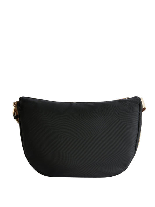 PRIMA CLASSE NYLON Prima Classe Tracolla Breeze Nylon A Mezzaluna Grande - Nero Nero