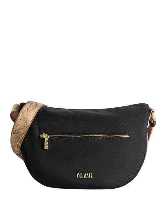 PRIMA CLASSE NYLON Prima Classe Tracolla Breeze Nylon A Mezzaluna Grande - Nero Nero