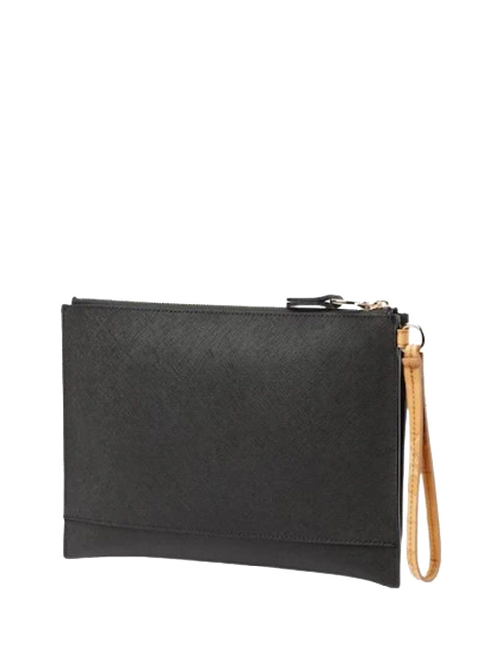 PRIMA CLASSE SAFFIANO Clutch Piatta Alviero Martini Con Polsiera - Nero Nero