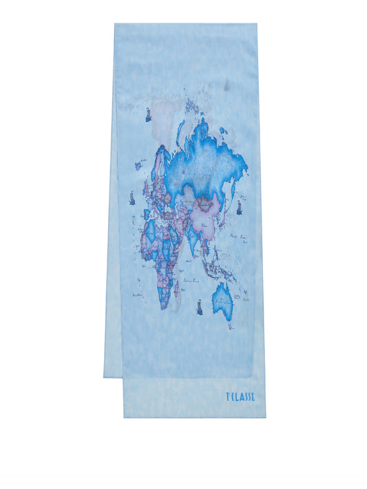 PRIMA CLASSE SETA Sciarpa Alviero Martini Geo Color - Azzurro Azzurro