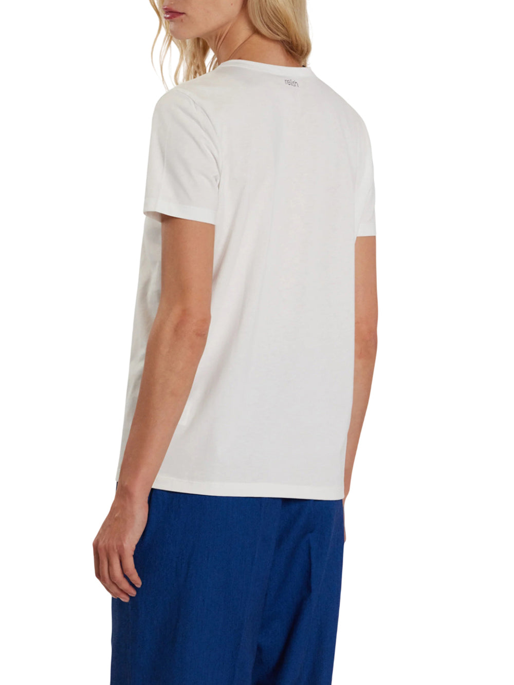 RELISH T-Shirt Relish Andre Con Cravatta Logo - Bianco Bianco