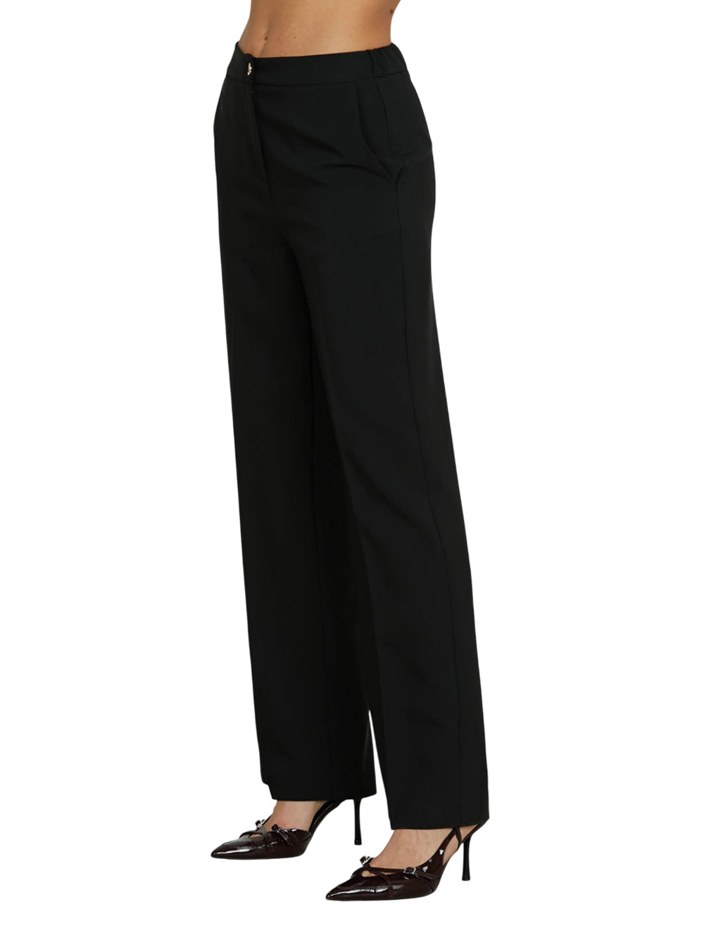 RELISH Pantalone A Vita Alta Relish Castella - Nero Nero