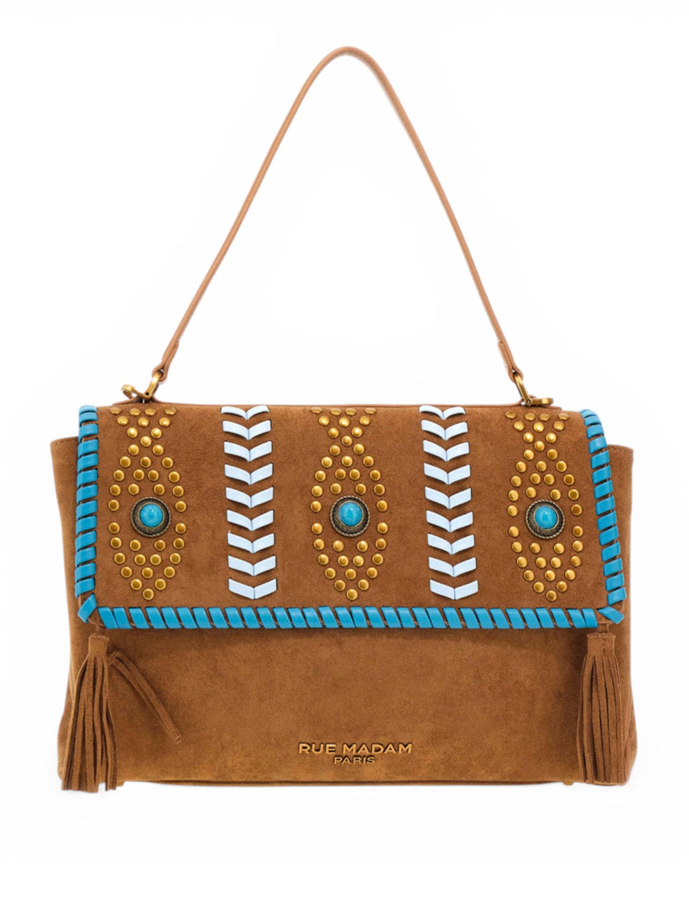 RUE MADAM Borsa A Mano Rue Madam Les Jours Xl Ectnicsuede Cognac Cognac