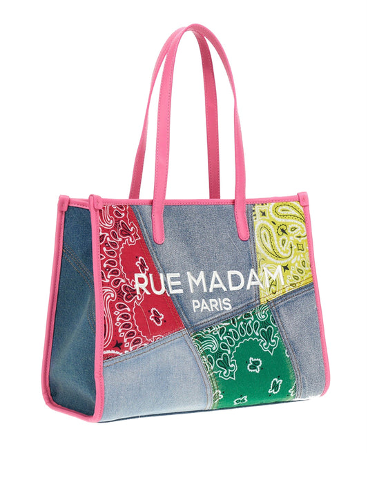 RUE MADAM Rue Madam Borsa A Mano Paisley Denim Fuchsia Fucsia