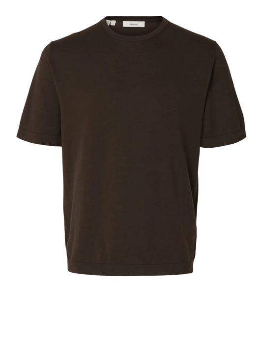 SELECTED T-Shirt Slhtorino Selected - Marrone Marrone