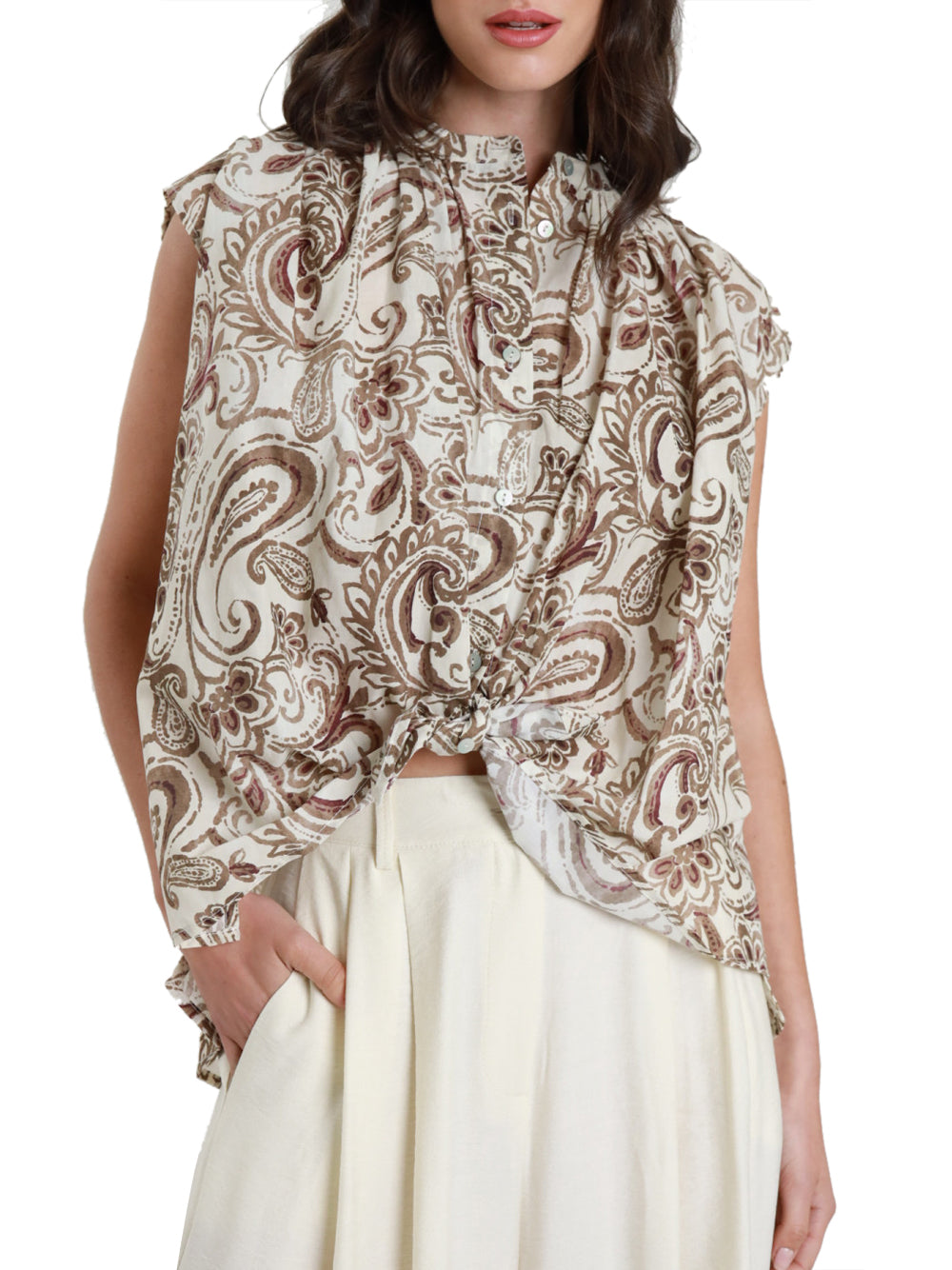 SUSY MIX Camicia Casual Fantasia Passamaneria Susy Mix - Tabacco Tabacco