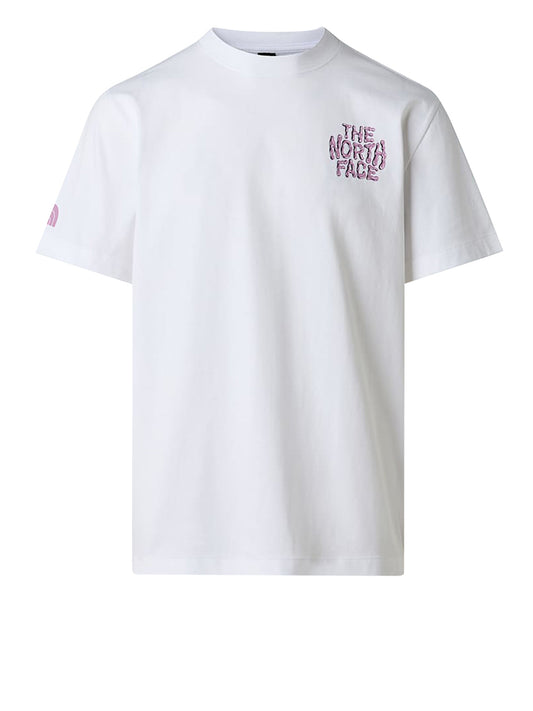 THE NORTH FACE T-shirt Drip Logo Relaxed The North Face - Bianco Bianco