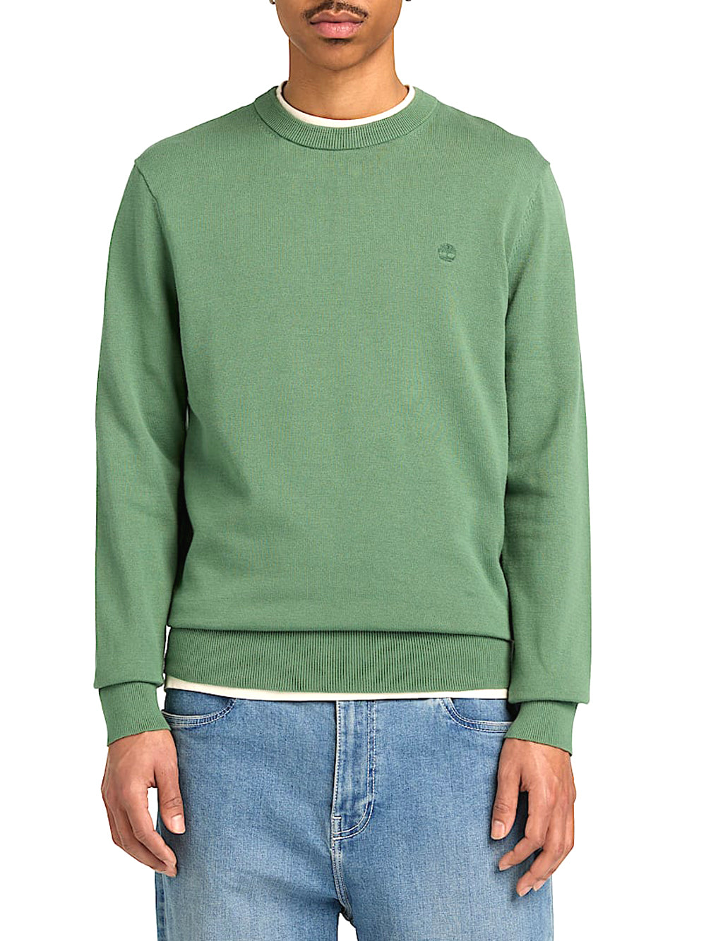 TIMBERLAND Timberland Maglione in Cotone Williams River da Uomo Verde Scuro Myrtle