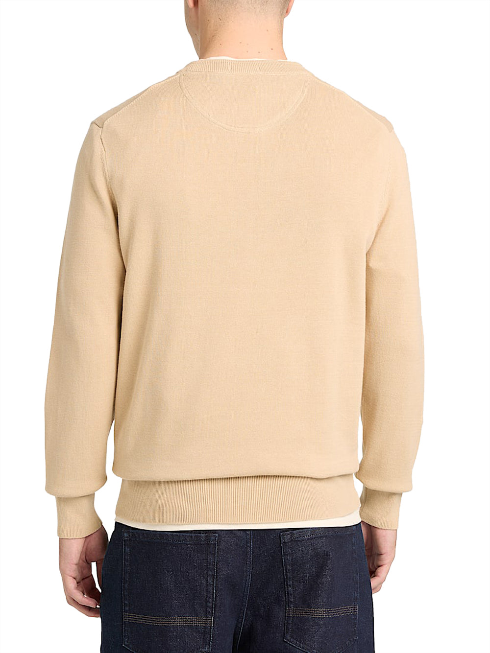 TIMBERLAND Maglione Timberland in Cotone Williams River da Uomo Beige SAFARI