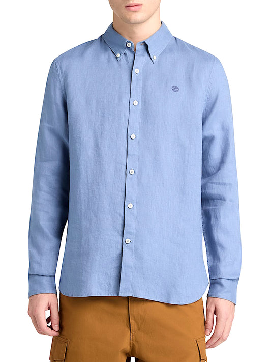TIMBERLAND Timberland Camicia In Lino Mill Brook - Blu Stone Wash