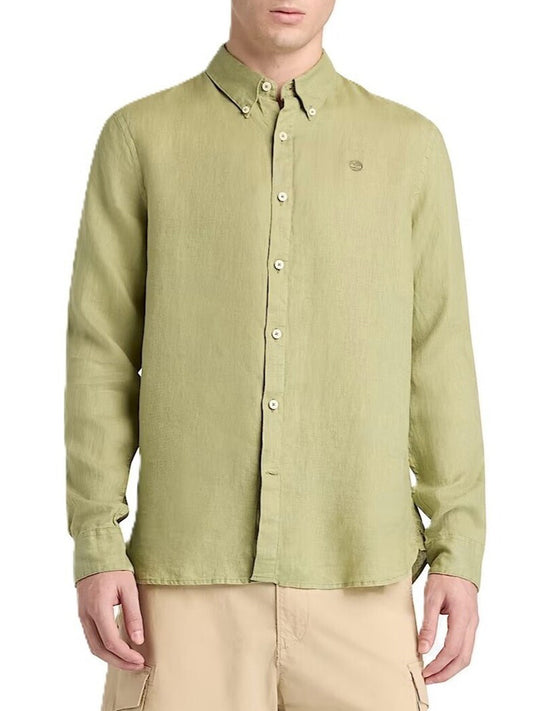 TIMBERLAND Timberland Camicia Logo Ricamato - Verde Sage
