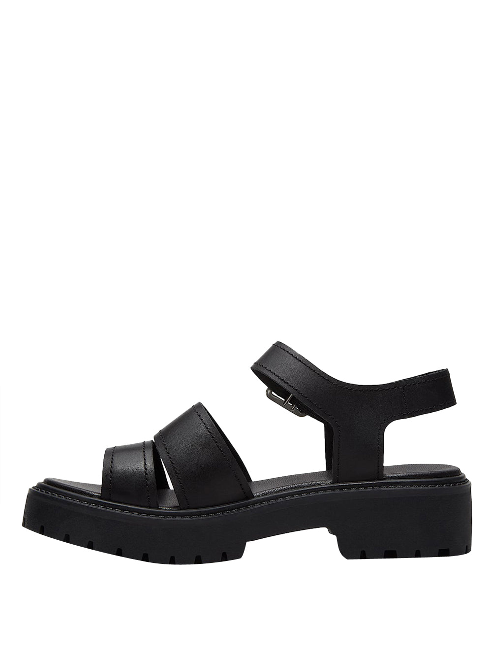 TIMBERLAND Timberland Sandalo con Plateau e Cinturino sul Retro Stone Street da Donna Nero Black Full Grain
