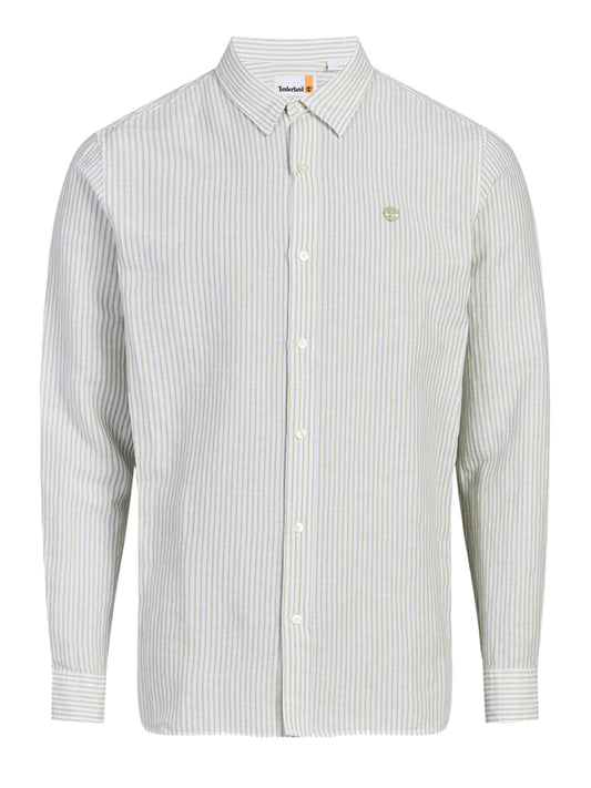 TIMBERLAND Timberland Camicia Mill Brook Linen Striped Regular - Bianco Verde Sage Yd