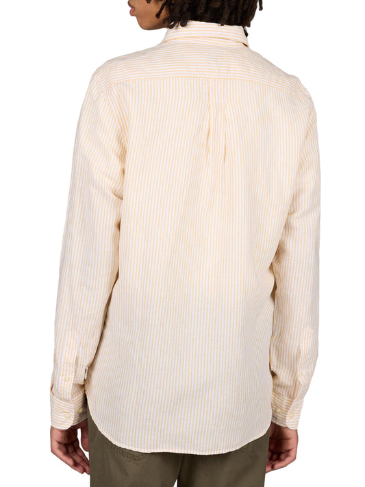 TIMBERLAND Timberland Camicia Mill Brook Linen Striped Regular - Bianco Giallo Yolk Yellow Yd