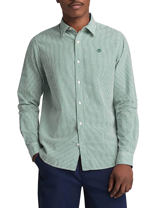 TIMBERLAND Camicia Ls Seersucker Striped Timberland - Verde Verde