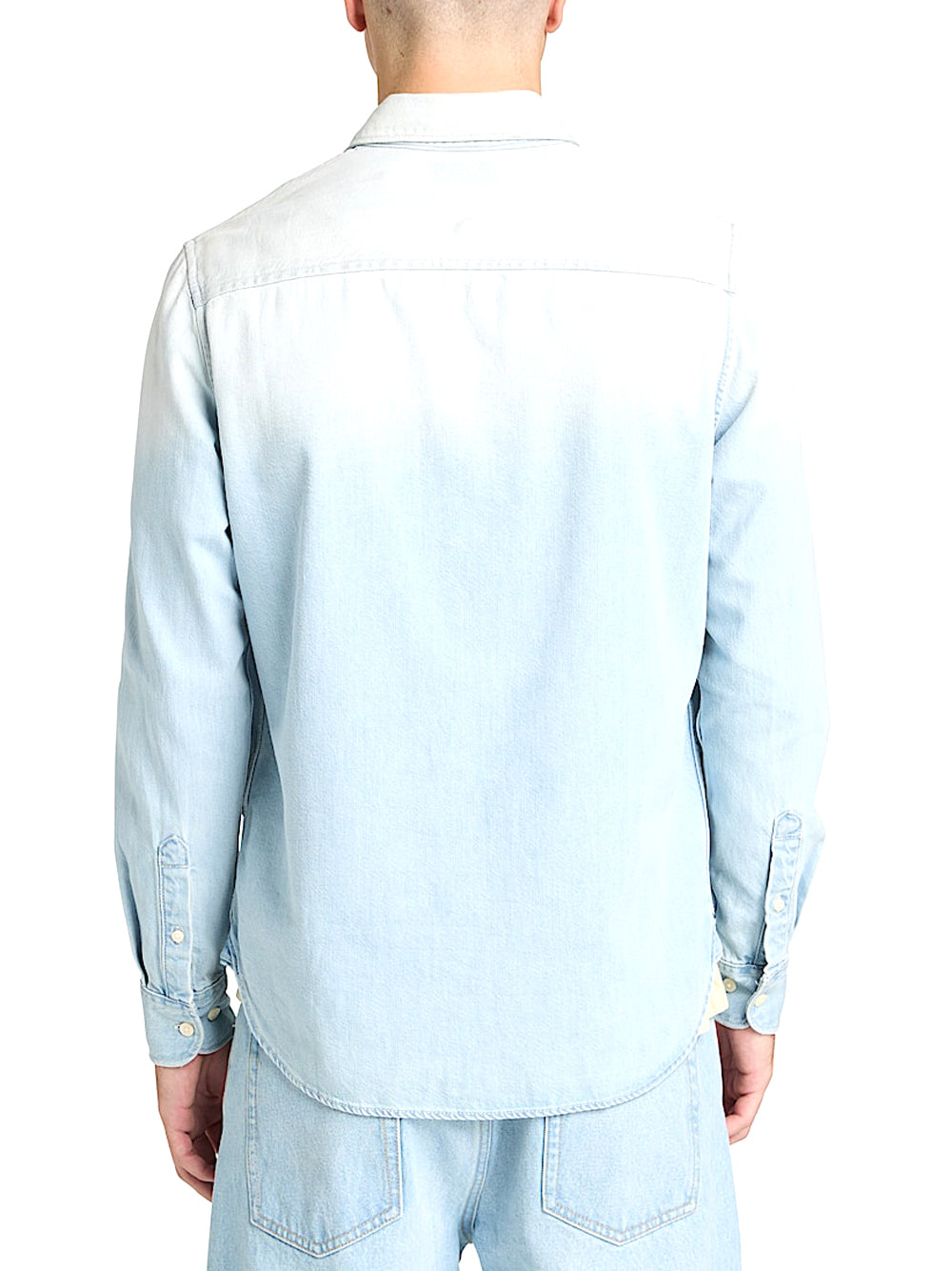 TIMBERLAND Timberland Camicia in Denim da Uomo in blu chiaro Sun Fade Wash