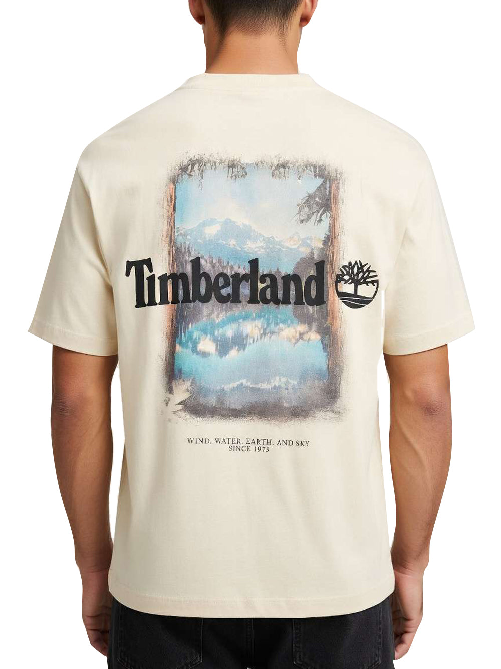 TIMBERLAND Timberland T-Shirt Outdoor Photo Back Graphic Tee - Beige Putty