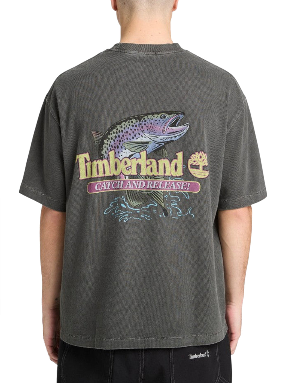 TIMBERLAND Timberland T-Shirt Fly Fishing Graphic Tee - Grigio BLACK