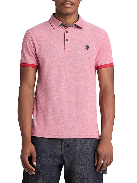 TIMBERLAND Tmberland Polo Oxford a Maniche Corte Baboosic Brook da Uomo in rosso Rosso