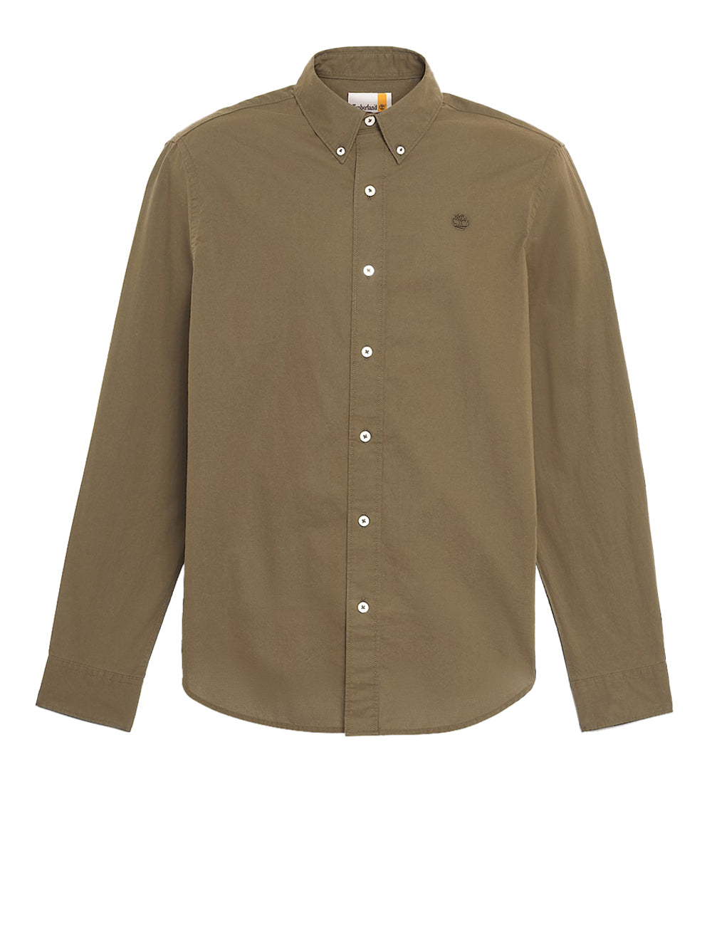 TIMBERLAND Timberland Camicia a Maniche Lunghe in Popeline Elasticizzato da Uomo Verde CASSEL EARTH