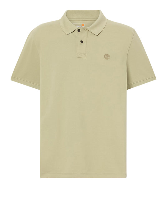 TIMBERLAND Timberland Polo in Piqué a Maniche Corte Millers River da Uomo in verde Verde