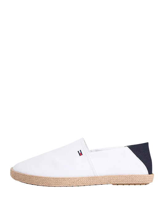 TOMMY HILFIGER 2USCITA Espadrillas Tommy Hilfiger In Tela - Bianco/Blu Bianco/blu
