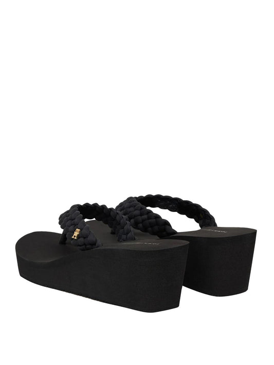 TOMMY HILFIGER 2USCITA Tommy Hilfiger Sandalo Th Wedge Braided Summer - Nero BLACK