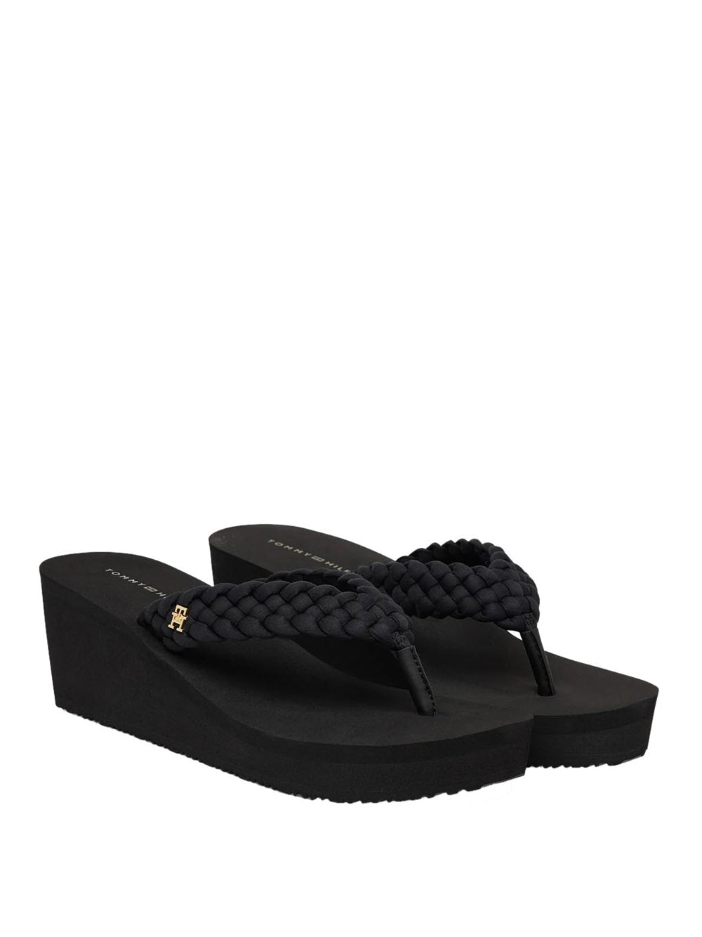 TOMMY HILFIGER 2USCITA Tommy Hilfiger Sandalo Th Wedge Braided Summer - Nero BLACK
