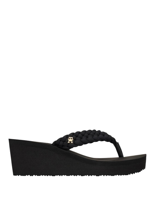 TOMMY HILFIGER 2USCITA Tommy Hilfiger Sandalo Th Wedge Braided Summer - Nero BLACK