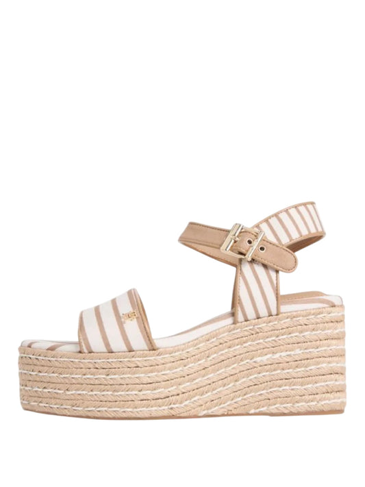 TOMMY HILFIGER 2USCITA Sandalo Tommy Hilfiger Platform Wedge Breto Soft Cream Soft Cream