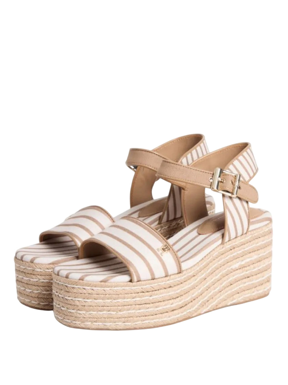 TOMMY HILFIGER 2USCITA Sandalo Tommy Hilfiger Platform Wedge Breto Soft Cream Soft Cream