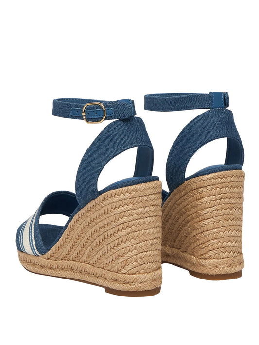 TOMMY HILFIGER 2USCITA Sandalo Tommy Hilfiger Espadrillas High Wedge Espad Webbing Denim DENIM