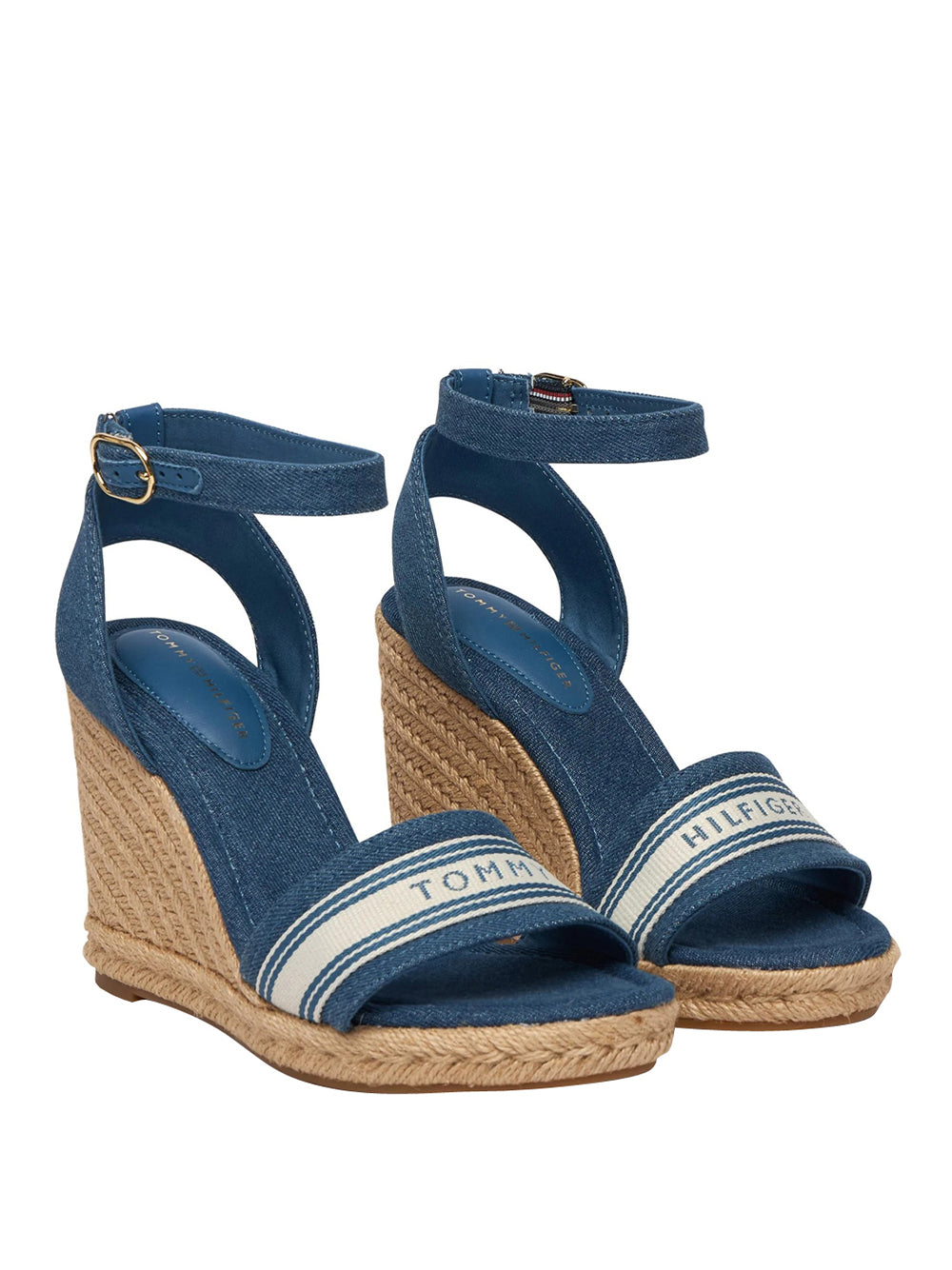 TOMMY HILFIGER 2USCITA Sandalo Tommy Hilfiger Espadrillas High Wedge Espad Webbing Denim DENIM