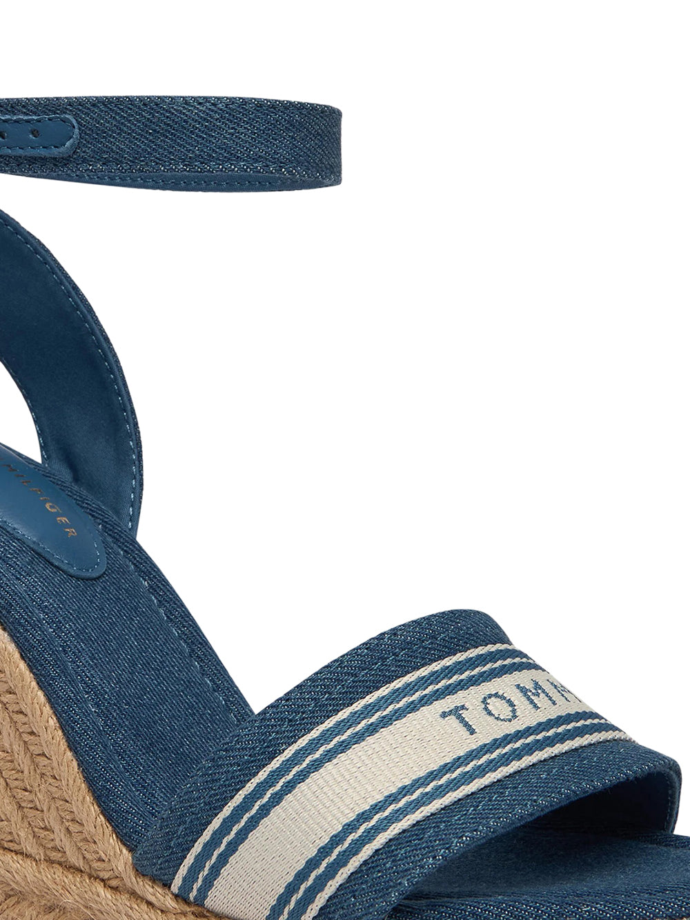 TOMMY HILFIGER 2USCITA Sandalo Tommy Hilfiger Espadrillas High Wedge Espad Webbing Denim DENIM
