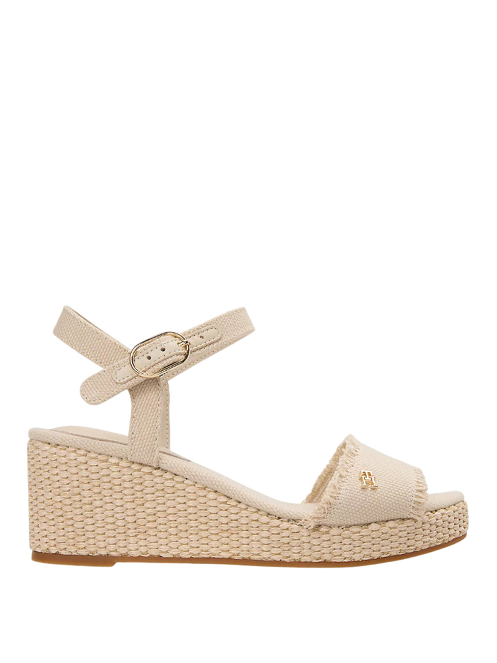 TOMMY HILFIGER 2USCITA Sandalo Tommy Hilfiger Espadrillas In Tessuto Con Plateau Beige Classic Beige