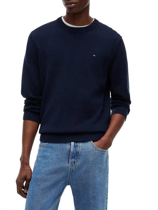 TOMMY JEANS 2USCITA Tommy Jeans Pullover Flag Slim Fit Leggero - Navy Dark Night Navy