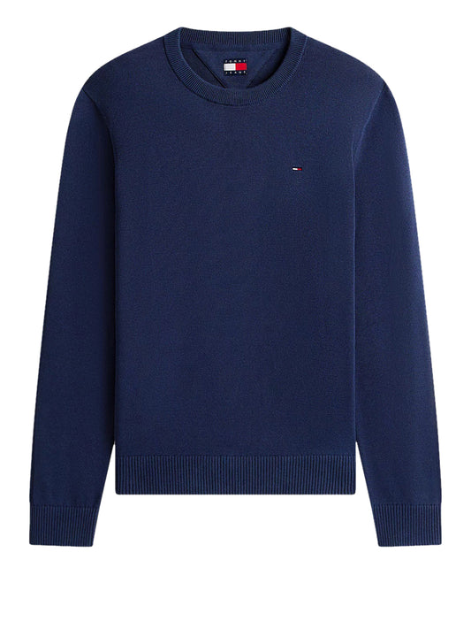 TOMMY JEANS 2USCITA Tommy Jeans Pullover Flag Slim Fit Leggero - Navy Dark Night Navy