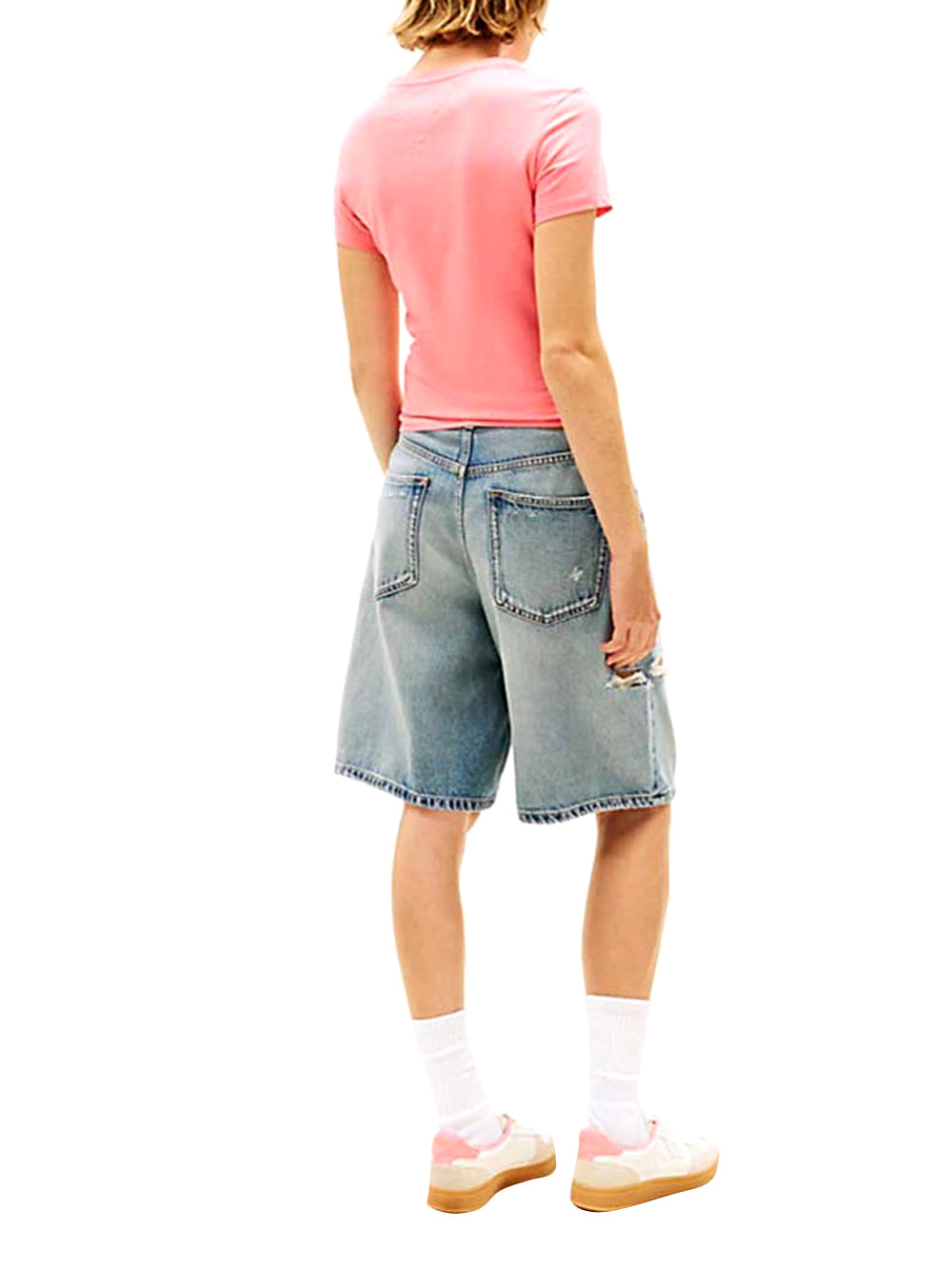 TOMMY JEANS 2USCITA Tommy Jeans T-Shirt Slim Linear Tee - Blush Tropical Blush