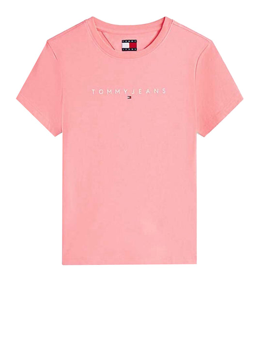 TOMMY JEANS 2USCITA Tommy Jeans T-Shirt Slim Linear Tee - Blush Tropical Blush