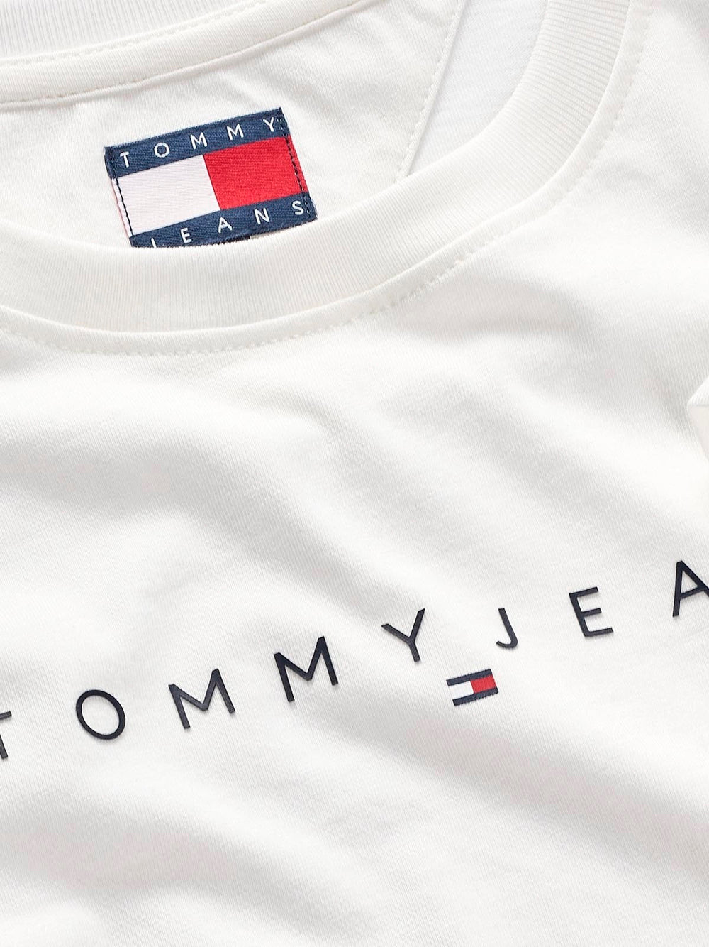 TOMMY JEANS 2USCITA Tommy Jeans T-Shirt Slim Linear Tee - Ecru Ecru
