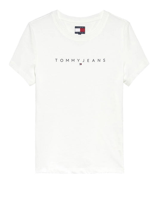 TOMMY JEANS 2USCITA Tommy Jeans T-Shirt Slim Linear Tee - Ecru Ecru