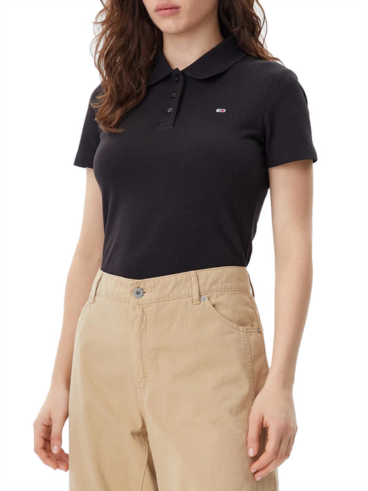 TOMMY JEANS 2USCITA Tommy Jeans Polo Slim Essential - Nero BLACK