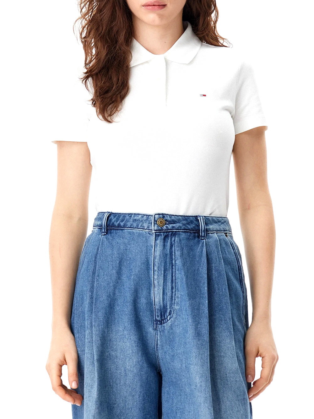 TOMMY JEANS 2USCITA Tommy Jeans Polo Slim Essential - Ecru Ecru