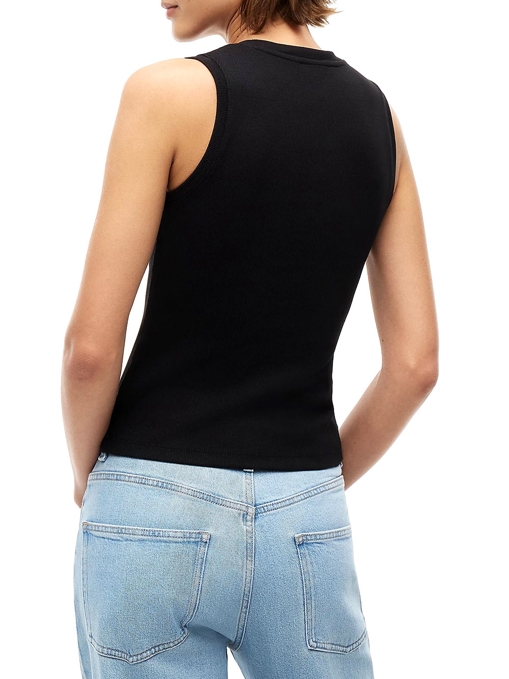 TOMMY JEANS 2USCITA Tommy Jeans Canotta Slim Fit A Coste Con Logo - Nero BLACK