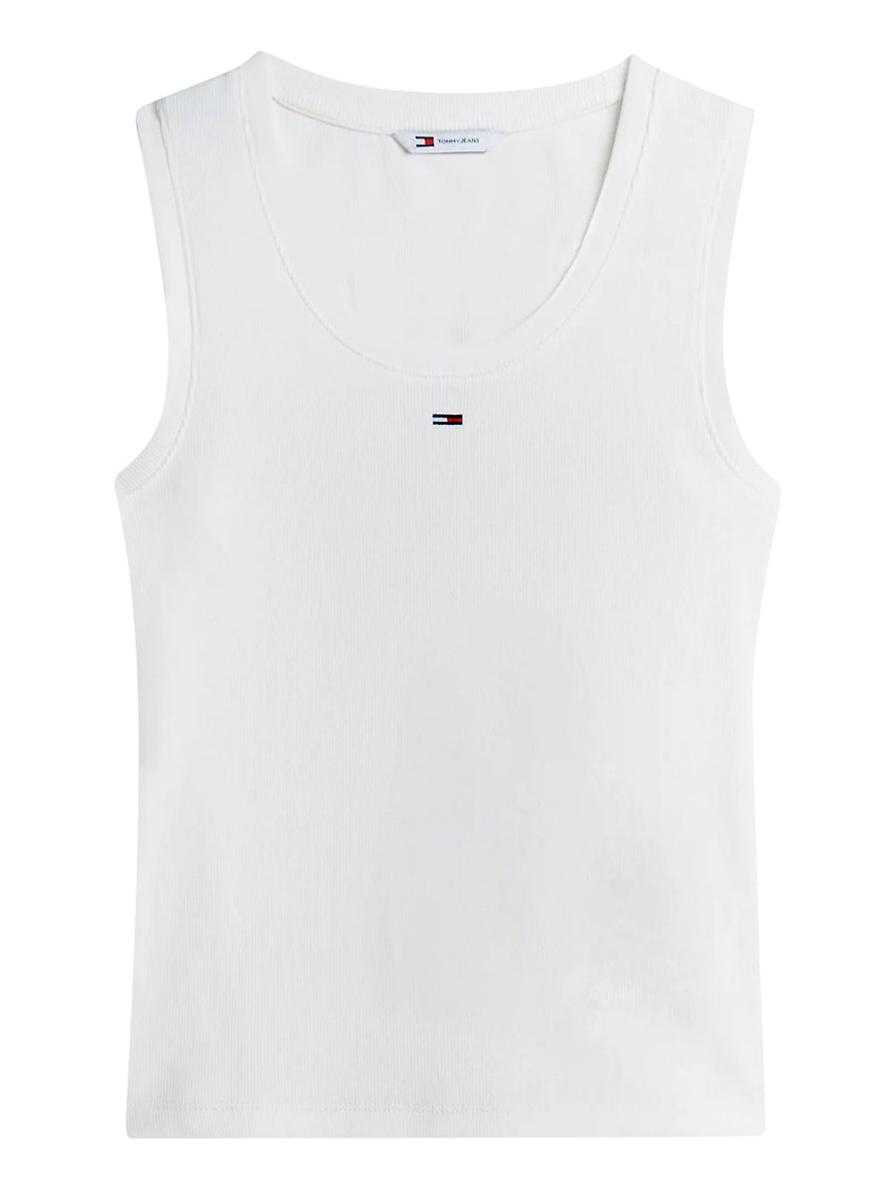 TOMMY JEANS 2USCITA Tommy Jeans Canotta Slim Fit A Coste Con Logo - Ecru Ecru
