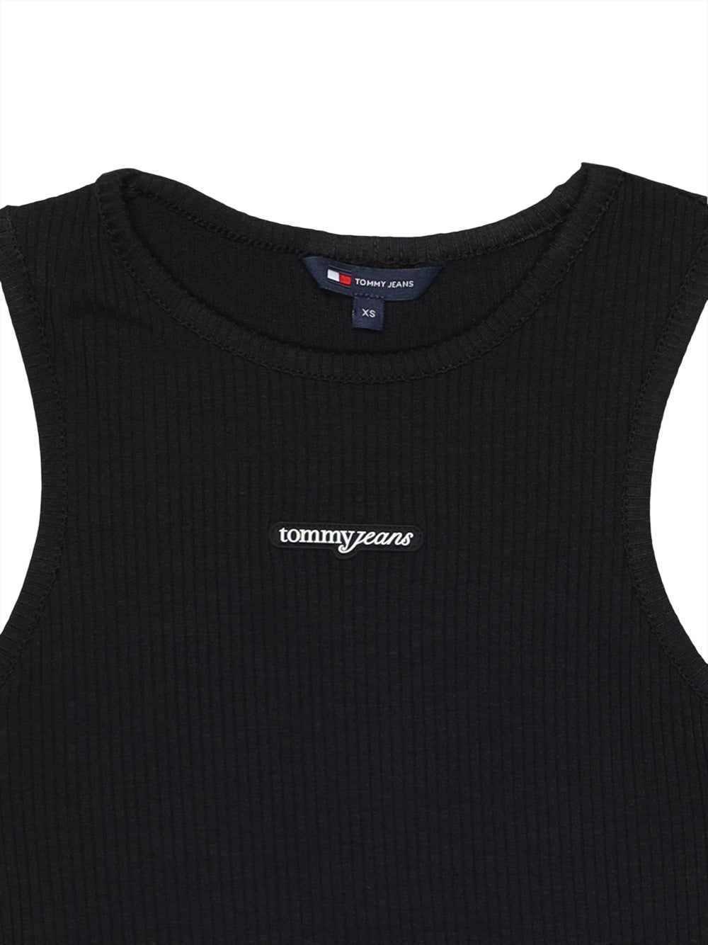 TOMMY JEANS 2USCITA Tommy Jeans Top Slim Script Labe - Nero BLACK