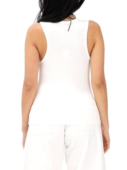 TOMMY JEANS 2USCITA Top Tommy Jeans Slim Script Labe - Ecru Ecru