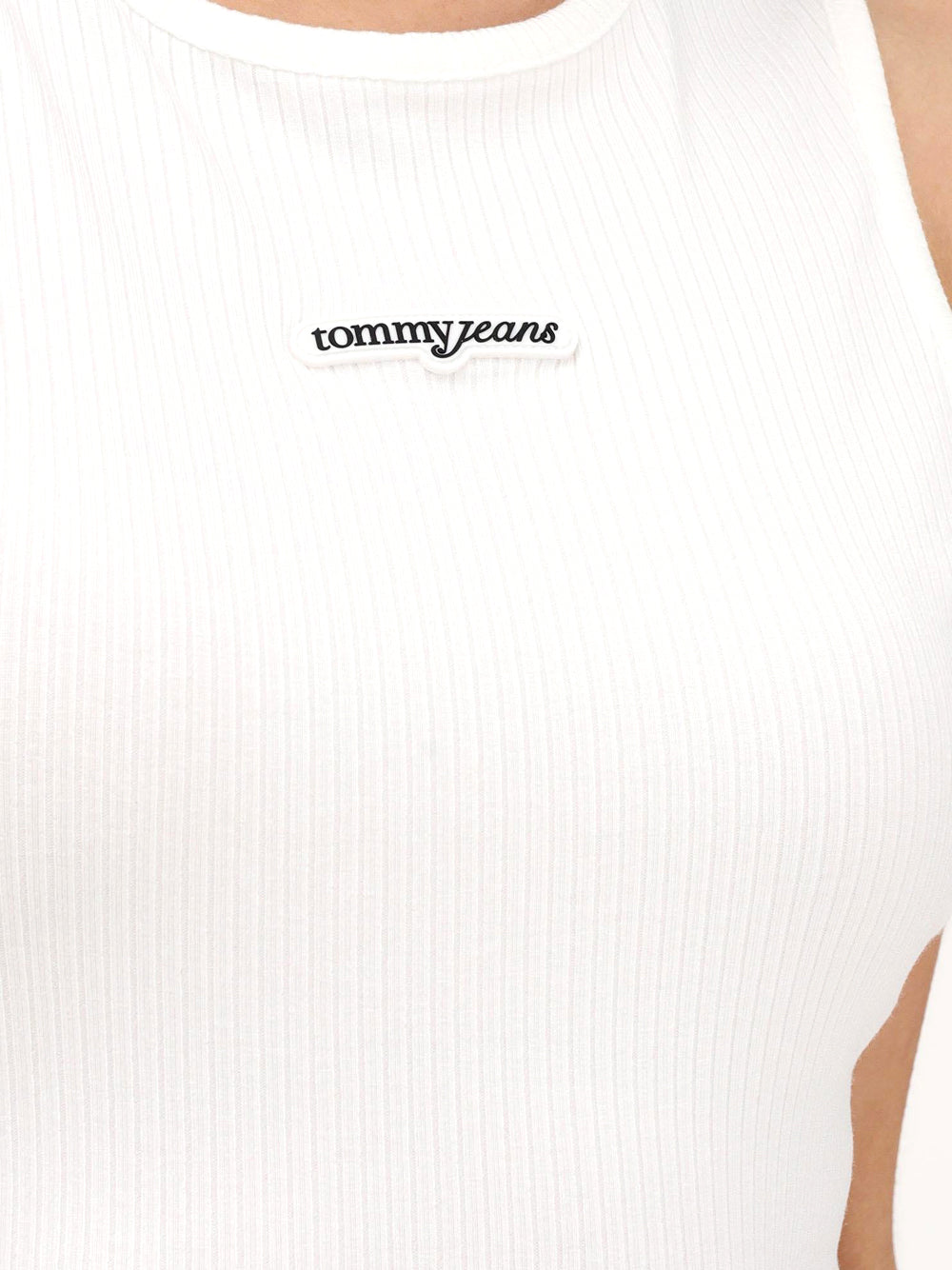 TOMMY JEANS 2USCITA Top Tommy Jeans Slim Script Labe - Ecru Ecru
