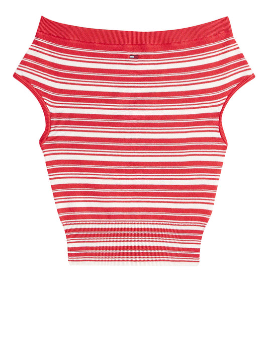 TOMMY JEANS 2USCITA Tommy Jeans Top Off Shoulder - Rosso Red Alert