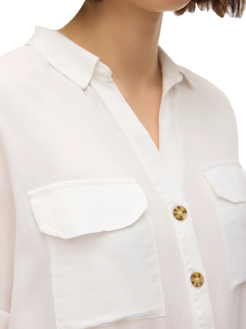 VERO MODA STC Camicia Vero Moda Vmbumpy - Bianco Bianco